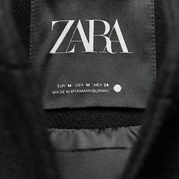 NWT ZARA ZW COLLECTION WOOL BOMBER S, L - Picture 7 of 8